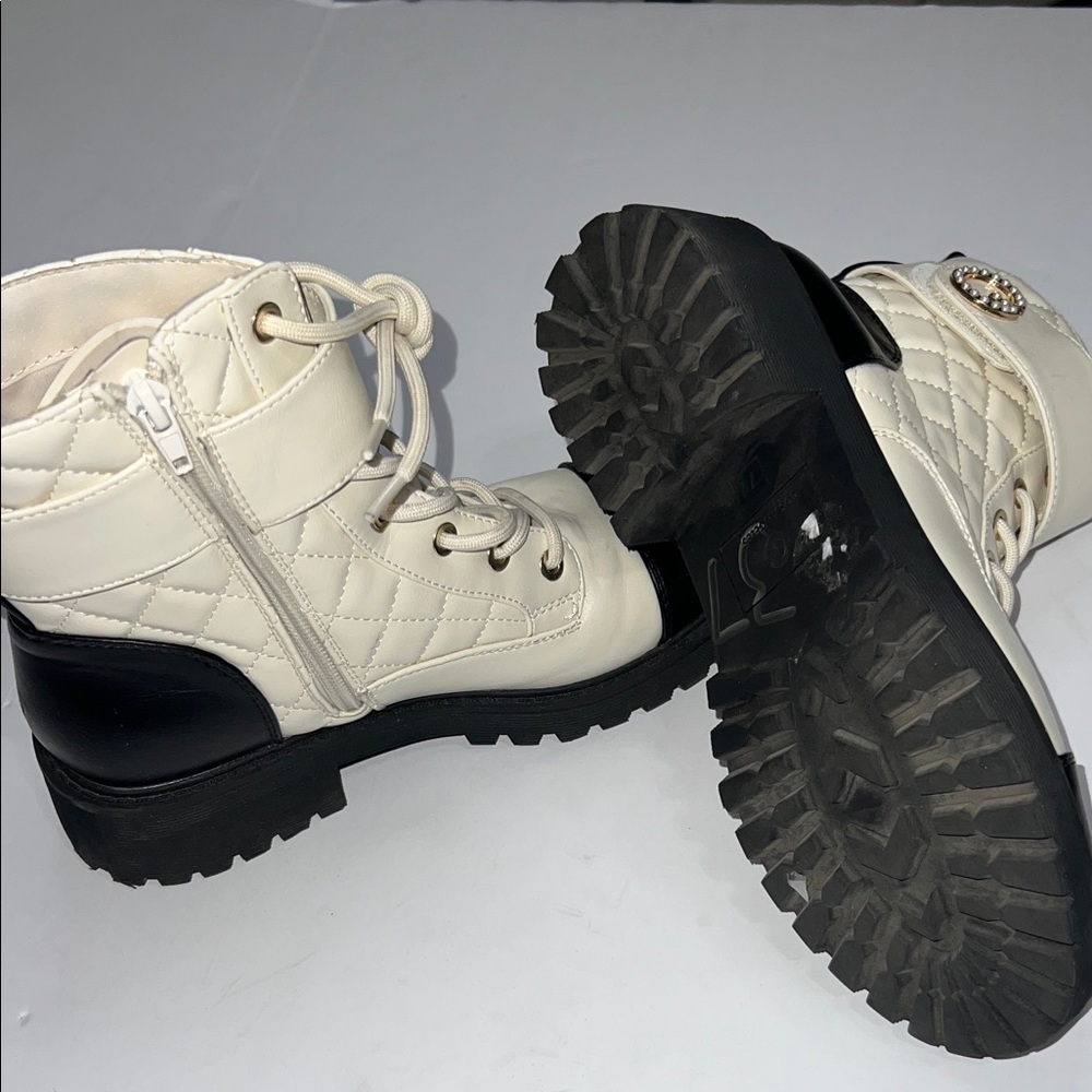 GBG Los Angeles Quilted Combat Boots Women's Size 7 - Picture 8 of 9